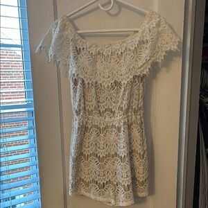 White Lace Romper